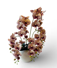 Load image into Gallery viewer, Premium Faux Leopard Orchid Arrangement