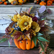Load image into Gallery viewer, Floral Pumpkin Arrangement