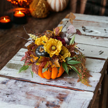 Load image into Gallery viewer, Floral Pumpkin Arrangement
