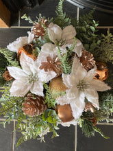 Load image into Gallery viewer, Gold Christmas Flower Arrangement Box