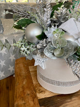 Load image into Gallery viewer, Silver Christmas Flower Arrangement Box