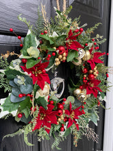 Load image into Gallery viewer, Christmas Ruby wreath ~ Handmade