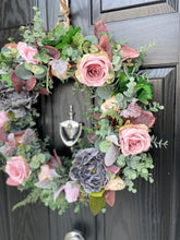 Load image into Gallery viewer, Luxury Large Blush Rose wreath