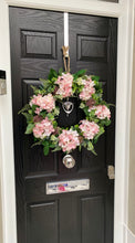 Load image into Gallery viewer, Large Pink Hydrangea Wreath