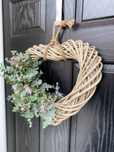 Load image into Gallery viewer, Eucalyptus Heart Wreath ~ Handmade