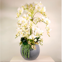 Load image into Gallery viewer, Luxury Faux White Zest Large Orchid Arrangement
