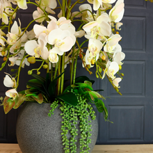 Load image into Gallery viewer, Luxury Faux White Zest Large Orchid Arrangement

