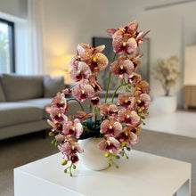 Load image into Gallery viewer, Premium Faux Leopard Orchid Arrangement
