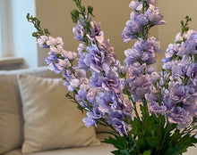 Load image into Gallery viewer, Real Touch Delphinium Lilac Artificial Bouquet
