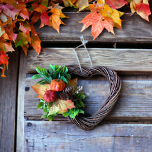 Load image into Gallery viewer, Pumpkin baby Heart wreath
