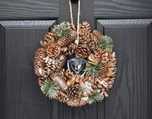 Load image into Gallery viewer, Russet Fruit Pinecone Door Wreath
