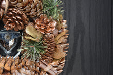 Load image into Gallery viewer, Russet Fruit Pinecone Door Wreath
