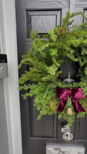 Load and play video in Gallery viewer, Real Touch Douglas Fir Large Door Wreath
