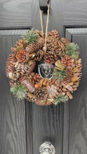 Load and play video in Gallery viewer, Russet Fruit Pinecone Door Wreath
