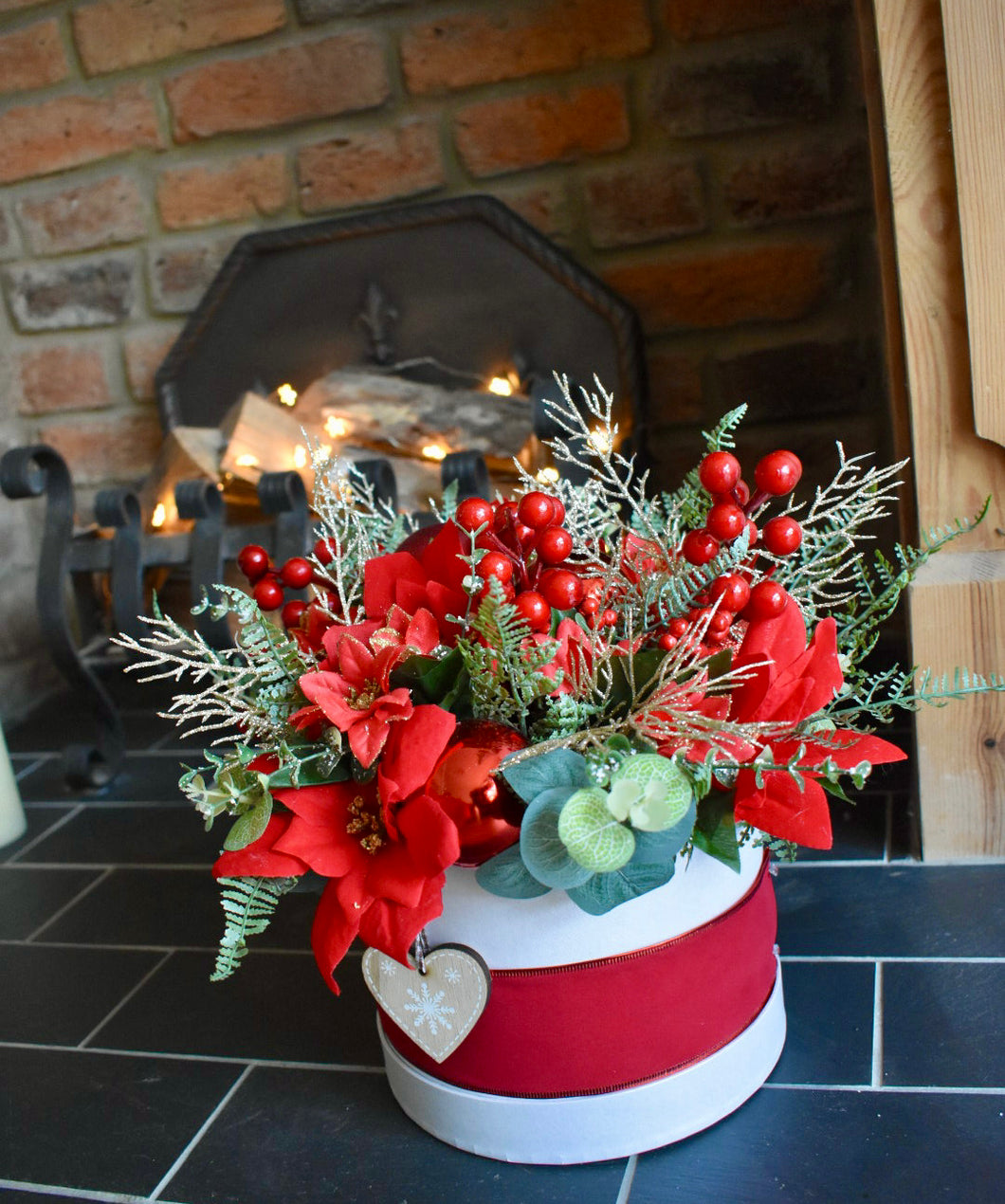 Ruby Christmas Flower Arrangement Box