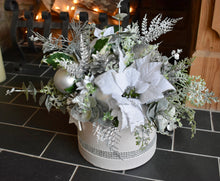 Load image into Gallery viewer, Silver Christmas Flower Arrangement Box
