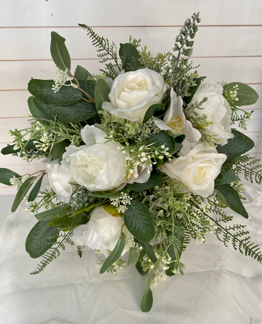 White Rose & Peony Bridal bouquet