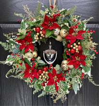 Load image into Gallery viewer, Luxury Ruby Christmas wreath
