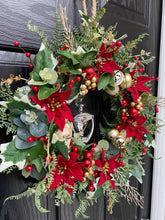 Load image into Gallery viewer, Luxury Ruby Christmas wreath
