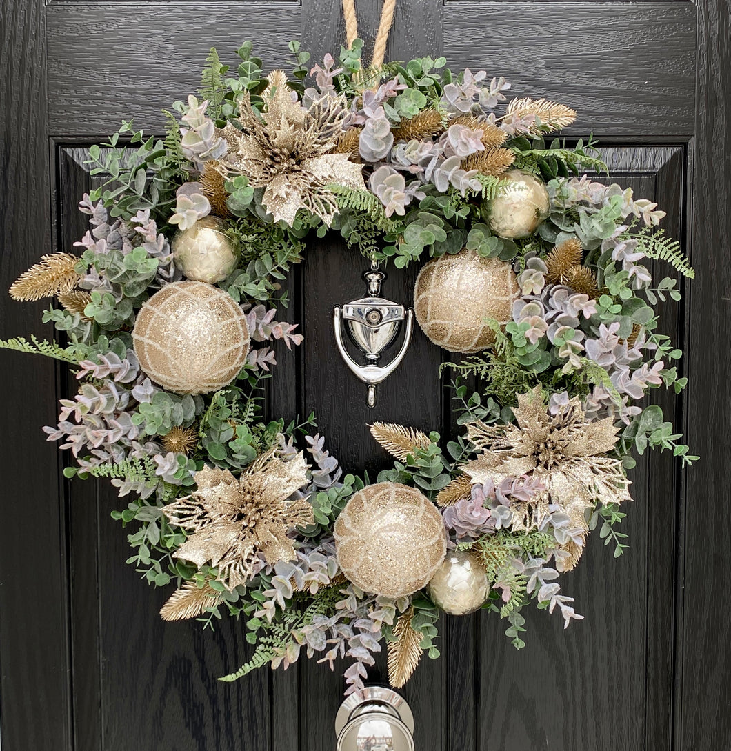 Champagne Gold Christmas Wreath