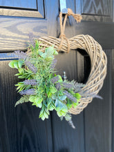 Load image into Gallery viewer, Heart Shaped Lavender Wreath ~ Handmade
