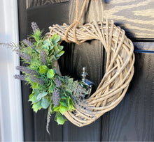 Load image into Gallery viewer, Lavender Heart Wreath
