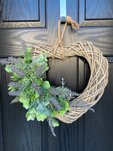 Load image into Gallery viewer, Heart Shaped Lavender Wreath ~ Handmade
